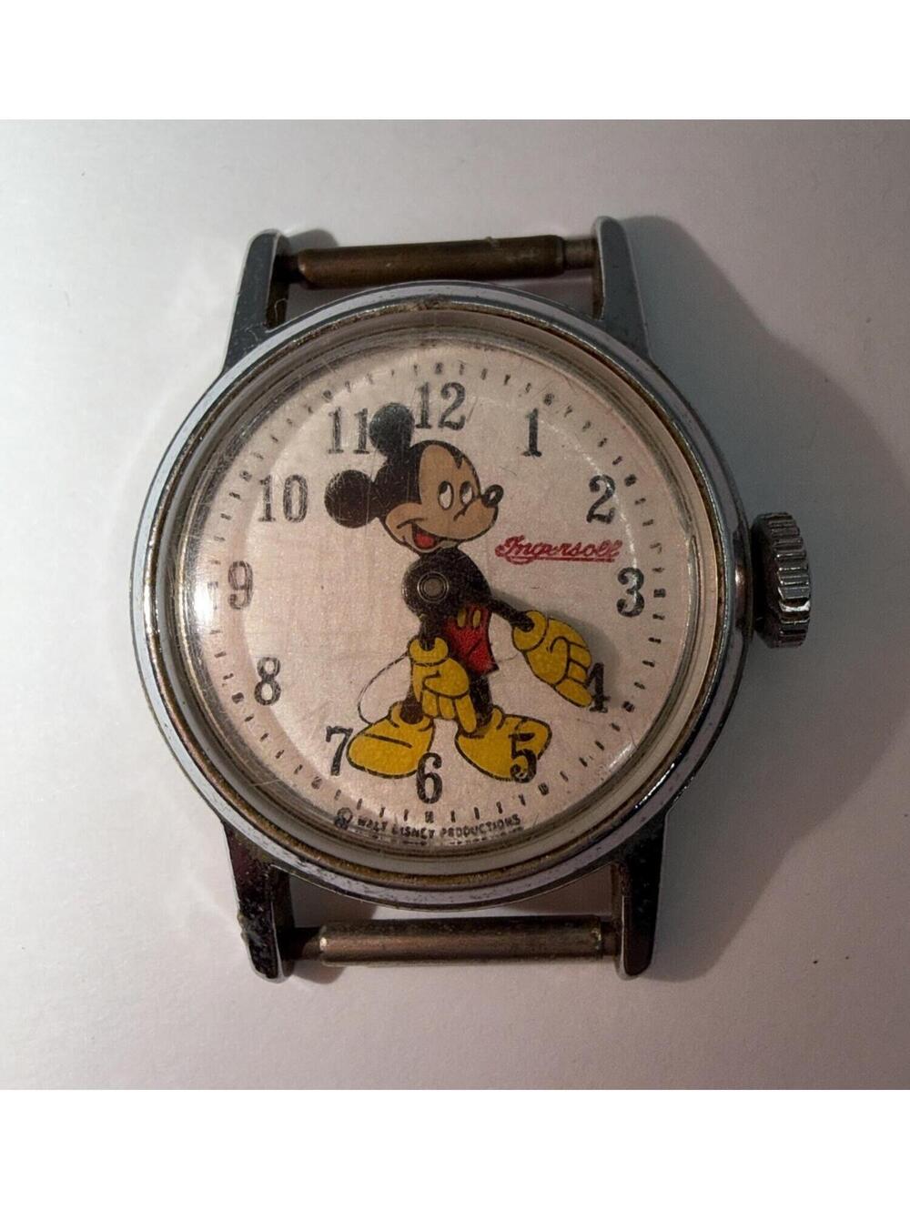 Vintage Ingersoll Mickey Mouse Watch Walt Disney Wristwatch- Watch Case Only